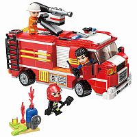Конструктор Пожарные службы Большая пожарная машина 370 деталей Qman C12012