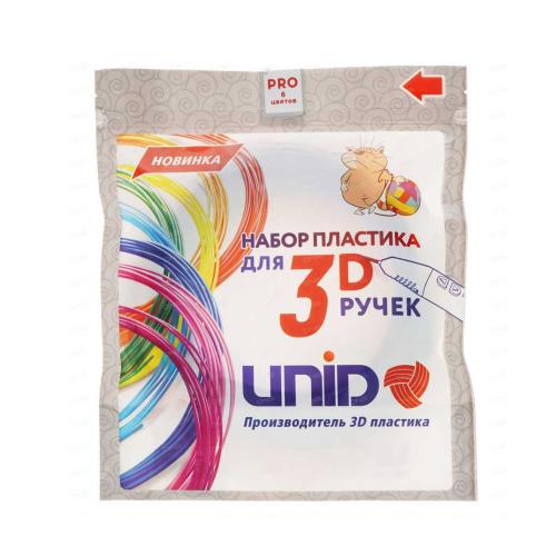 Набор пластика для 3D ручек 6 цветов Unid PRO6 фото 3