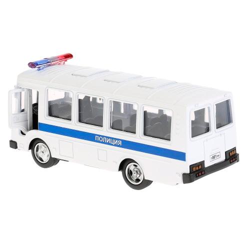 Металлический инерционный автобус Полиция Технопарк X600-H09140-R фото 2