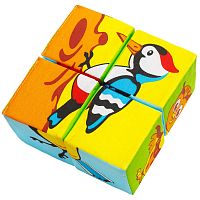 Мягкие кубики «Собери картинку» Птицы Мякиши 688