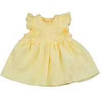 Платье летнее с крылышками для девочки Муслин KiDi 483(Мс)-66 желтое