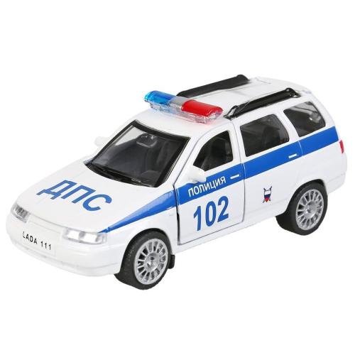 Машинка металлическая Lada 111 Полиция Технопарк SB-16-67-P(W)-WB фото 2