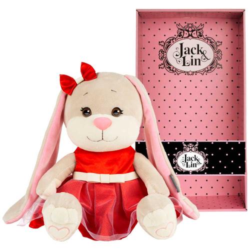 Мягкая игрушка Зайка в нарядном красном платье 25 см Jack & Lin JL-022002-25 фото 2