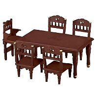 Игровой набор Sylvanian Families Классический коричневый стол Epoch 2078