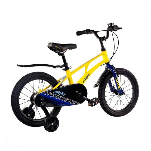 Велосипед детский Maxiscoo Air Стандарт 16'' 2024 Maxitoys MSC-A1631 жёлтый матовый фото 2