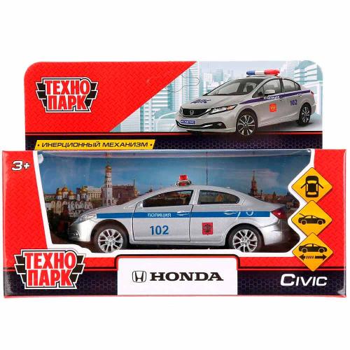 Металлическая инерционная машинка Honda Civic Полиция Технопарк Civic-P фото 2