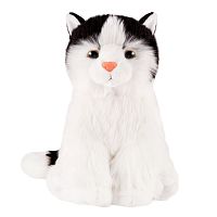 Мягкая игрушка Белый котик с чёрной мордочкой, 25 см MaxiToys ML-SO-130222-25-17