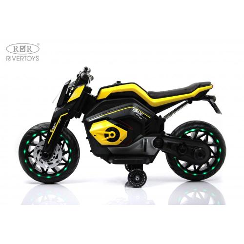 Детский электромотоцикл RiverToys Х111ХХ жёлтый фото 12