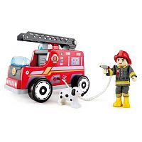 Игрушка Пожарная машина с водителем Hape E3024_HP