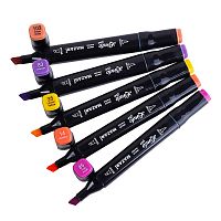 Набор маркеров для скетчинга Lindo Black Main colors-1 36 цветов Mazari M-15202-36