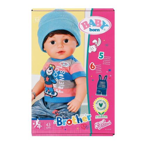 Интерактивная кукла Беби борн Братик 43 см Baby Born 41270 фото 2