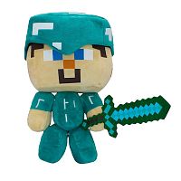 Мягкая игрушка Стив Diamond Steve с мечом 35 см Minecraft TM13389