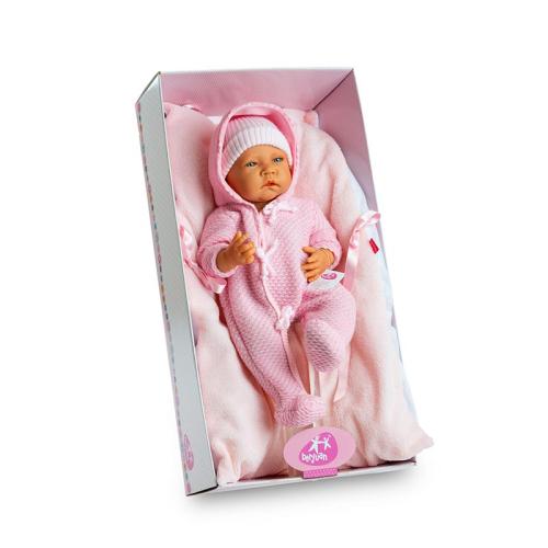 Игрушка Пупс New Born девочка в розовом комбинезоне Alma Toys 8102 фото 3