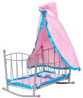 Кровать-качалка для кукол с балдахином Зайка Mary Poppins 67314