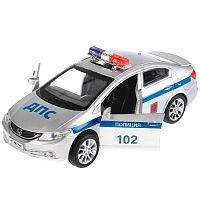 Металлическая инерционная машинка Honda Civic Полиция Технопарк Civic-P