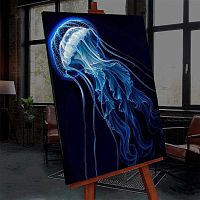 Картина по номерам со светящейся краской 40х50 Красивая медуза FHR0584