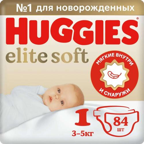 Подгузники Huggies Elite Soft 1 3-5кг 84шт  9400113